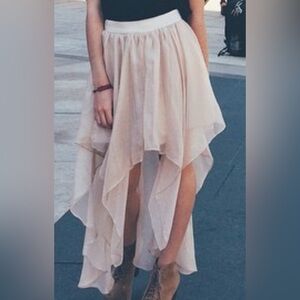 Nasty Gal 2012 Asymmetric Cream Skirt
